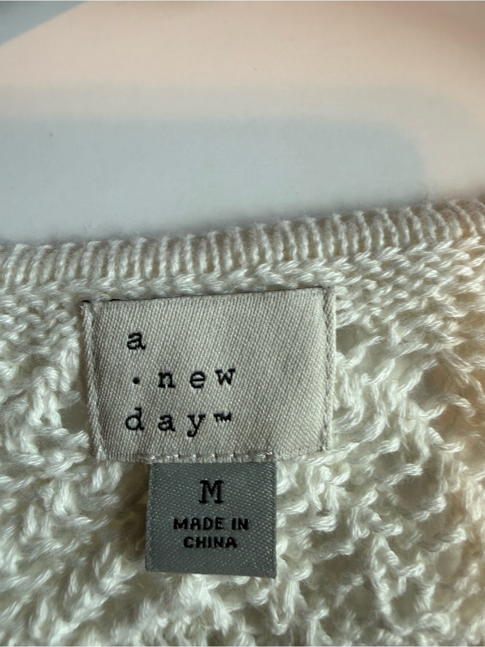 A New Day Cream Open Knit Sweater Vest – Size Medium 🧶🤍 - Picture 2 of 11